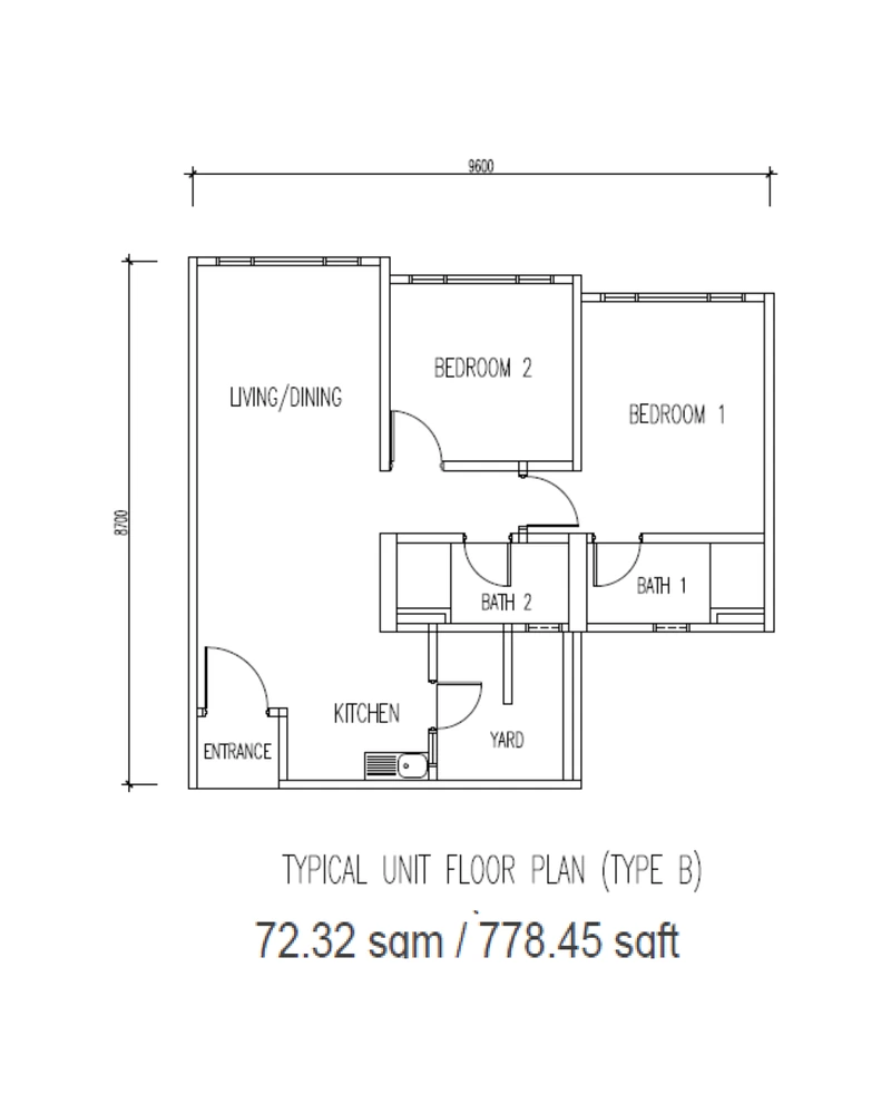 Official Type B floor plan