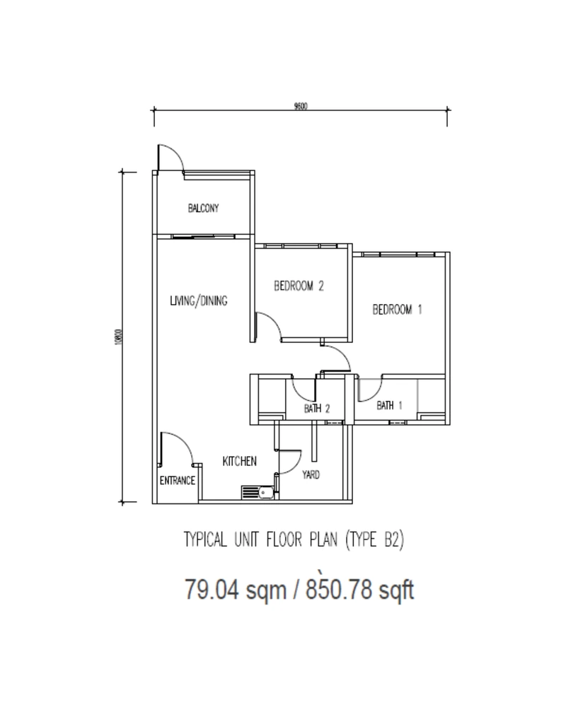 Official Type B2 PES floor plan